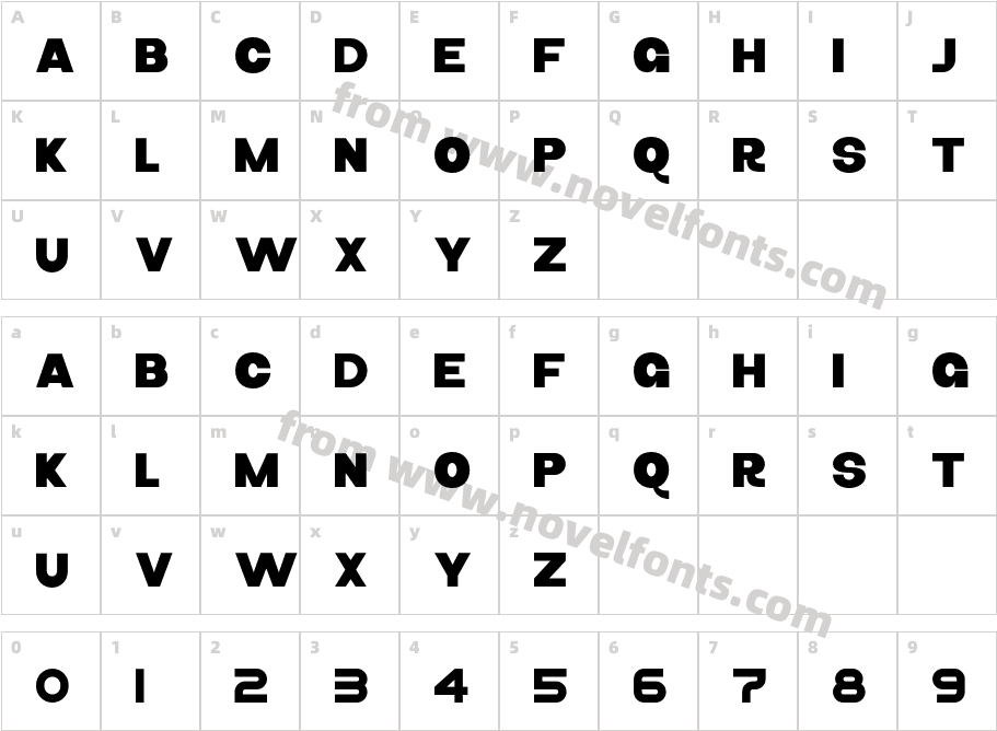 Crog BoldCharacter Map