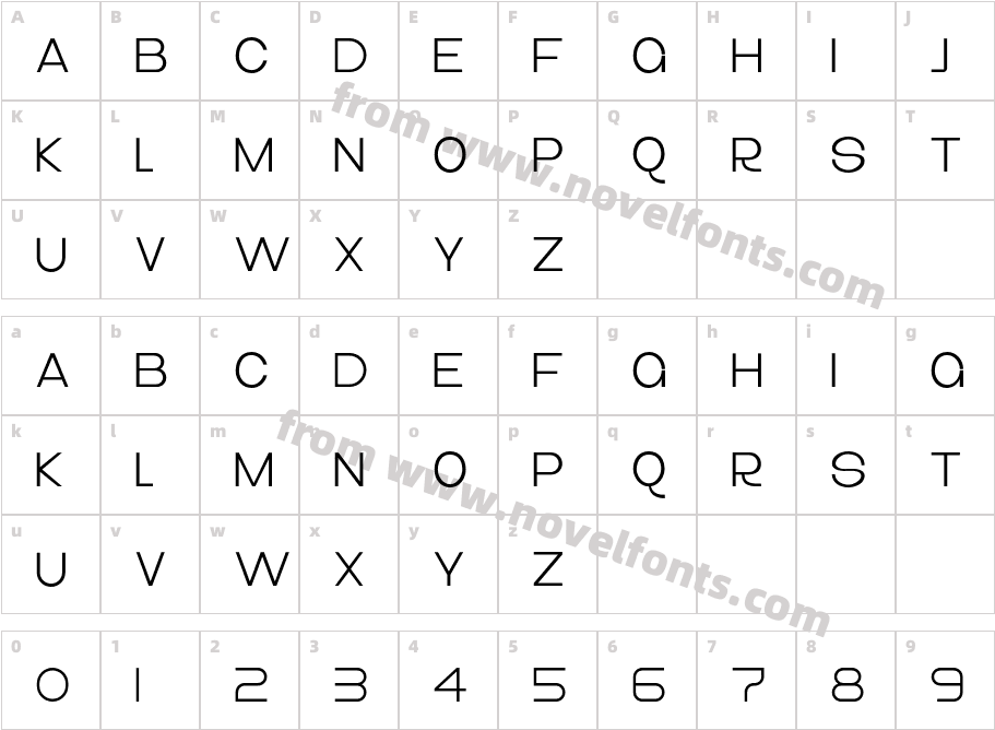 Crog Extra LightCharacter Map