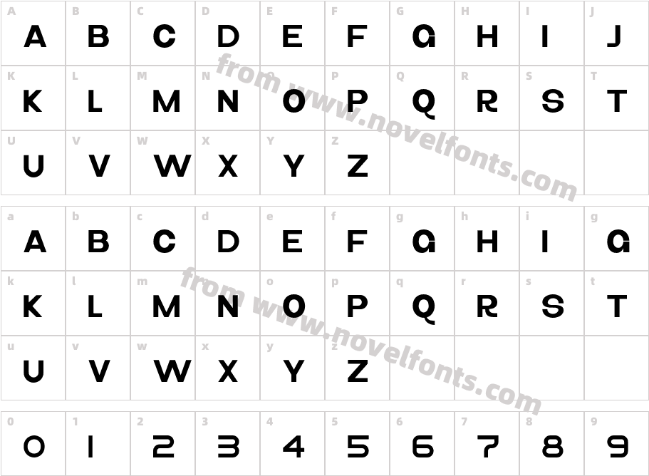 Crog MediumCharacter Map
