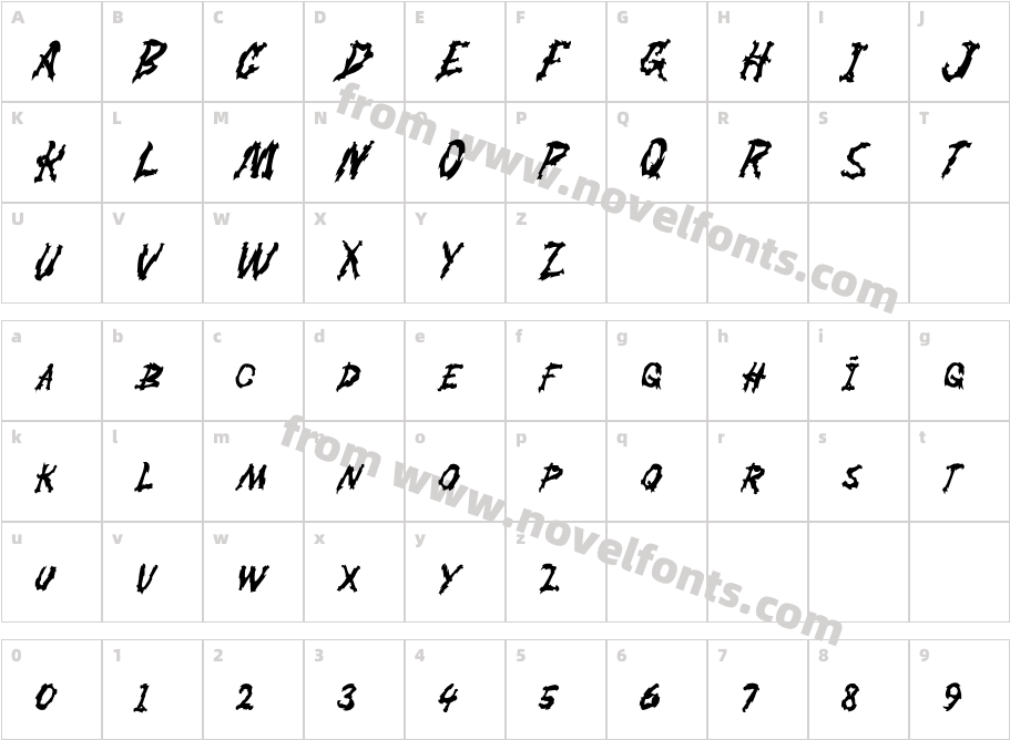 Croswa RegularCharacter Map