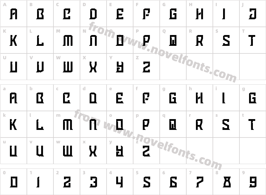Crosze RegularCharacter Map