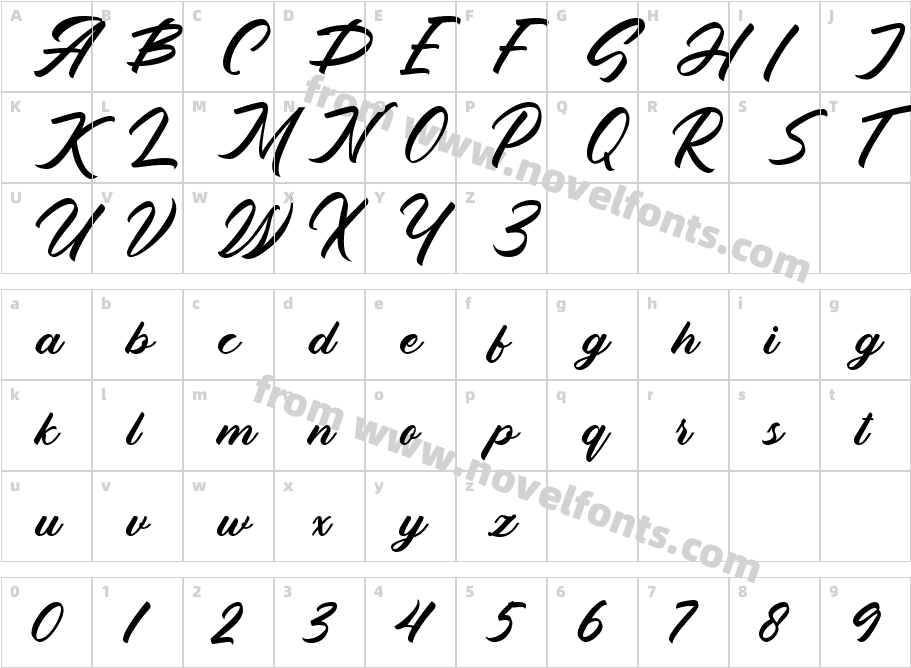 Cryolite RegularCharacter Map