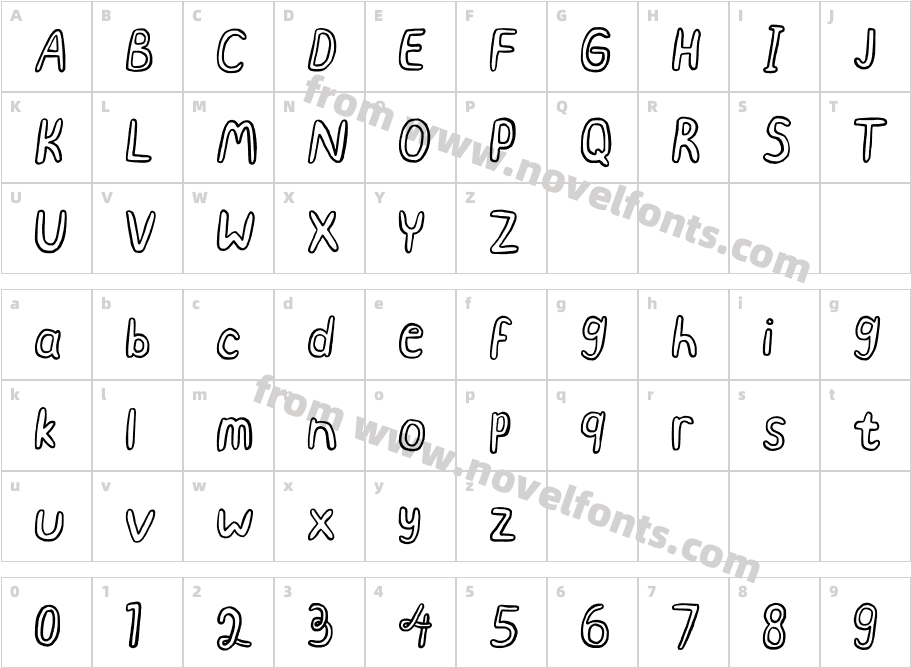Cuby RegularCharacter Map