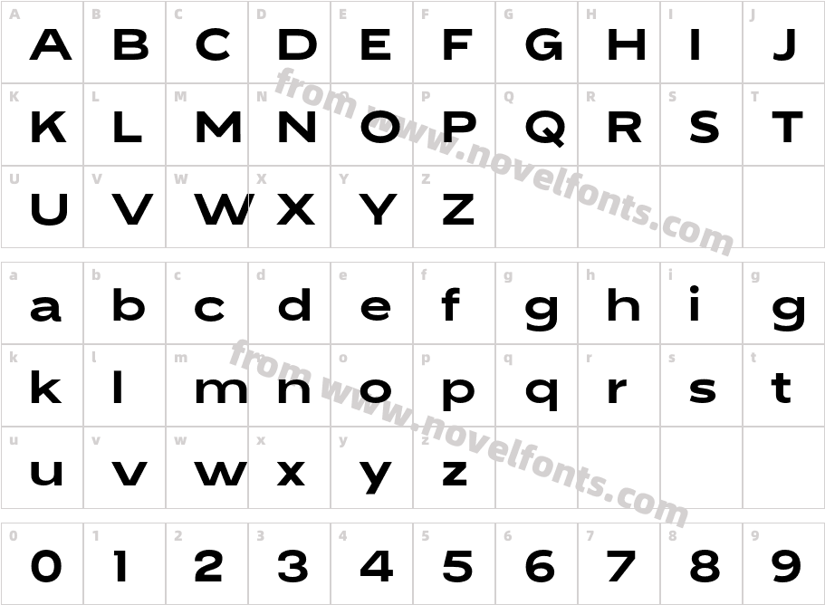 Cutta BlackCharacter Map