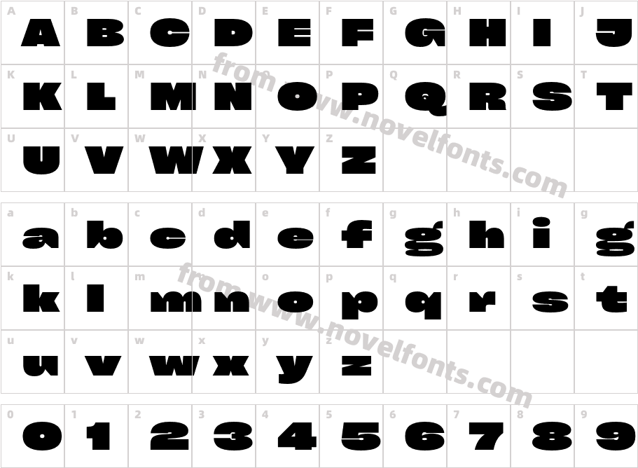 Cy Grotesk Grand BlackCharacter Map