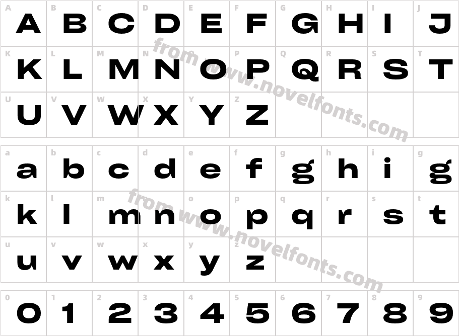 Cy Grotesk Grand BoldCharacter Map