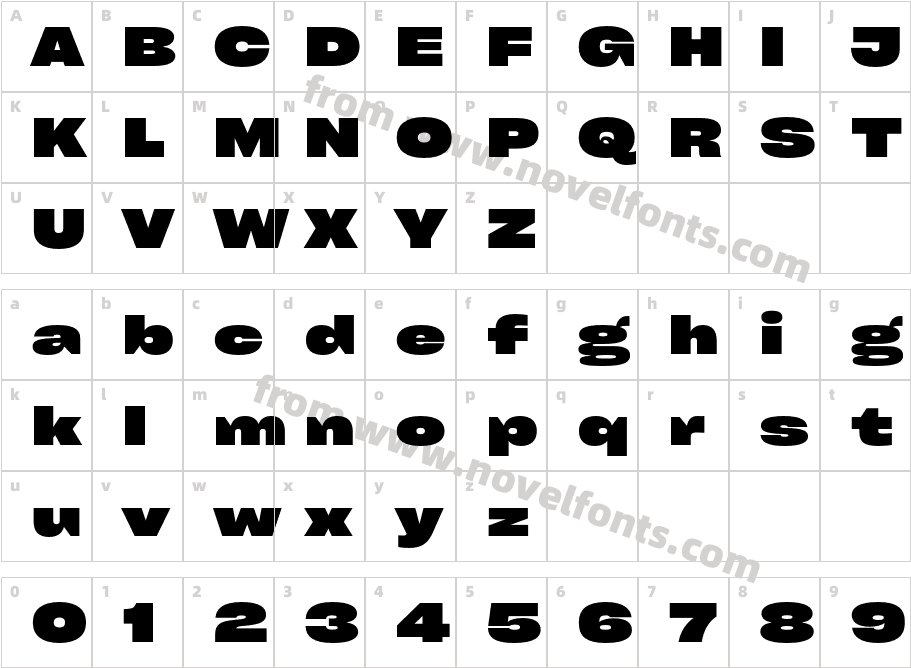 Cy Grotesk Grand DarkCharacter Map