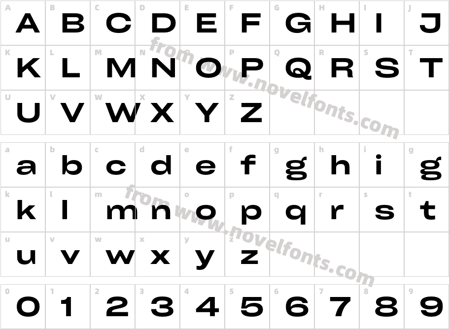 Cy Grotesk Grand DemiCharacter Map
