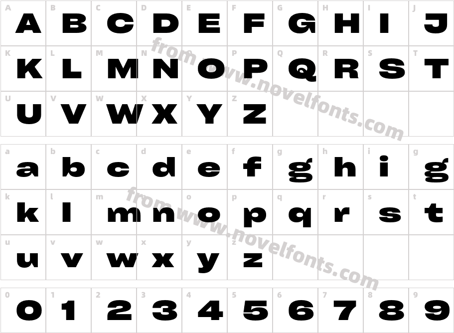 Cy Grotesk Grand HeavyCharacter Map