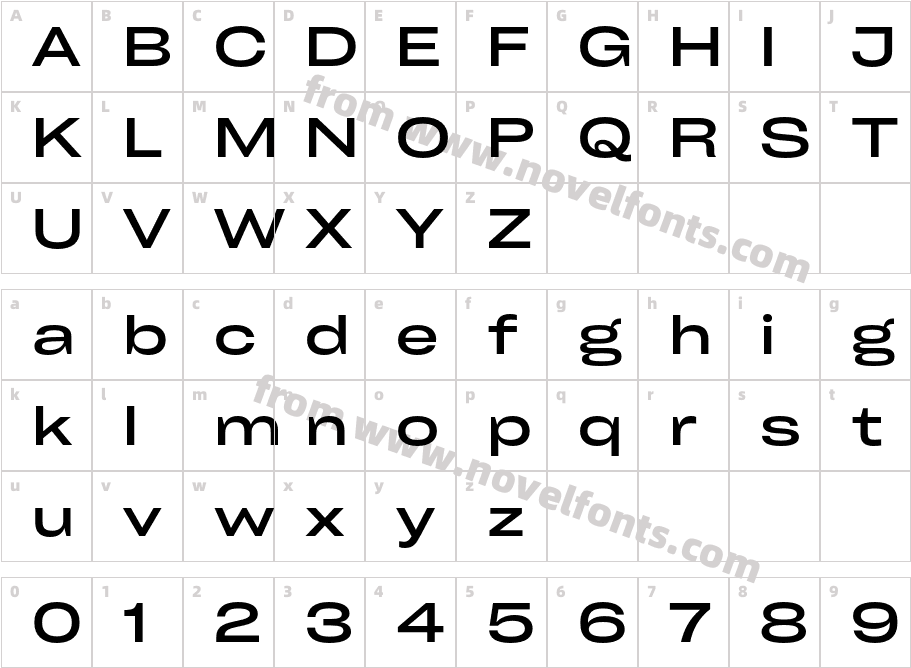 Cy Grotesk Grand MediumCharacter Map