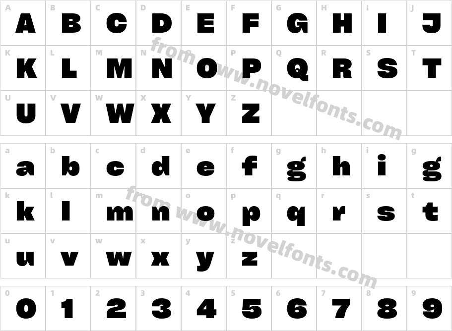 Cy Grotesk Key DarkCharacter Map