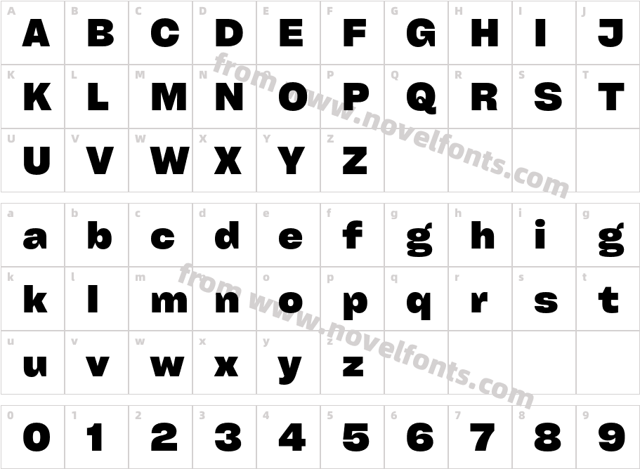 Cy Grotesk Key HeavyCharacter Map