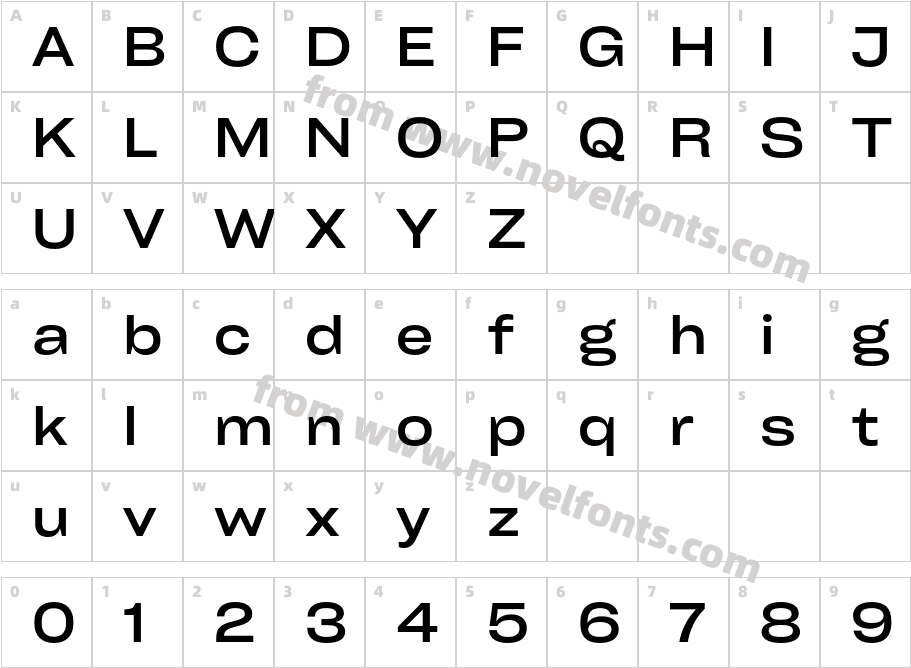 Cy Grotesk Wide MediumCharacter Map