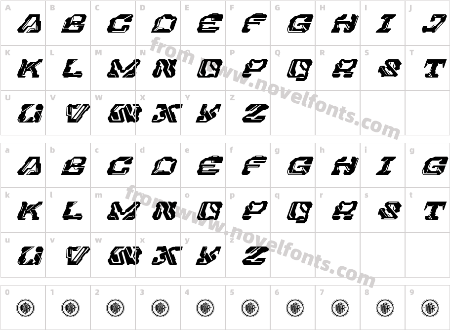 Cyber Kornea DemoCharacter Map