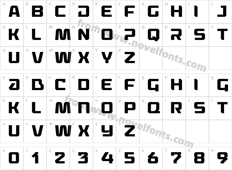 Cyberank RegularCharacter Map