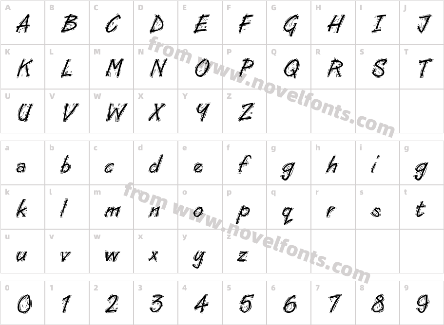 LinoCutStdCharacter Map