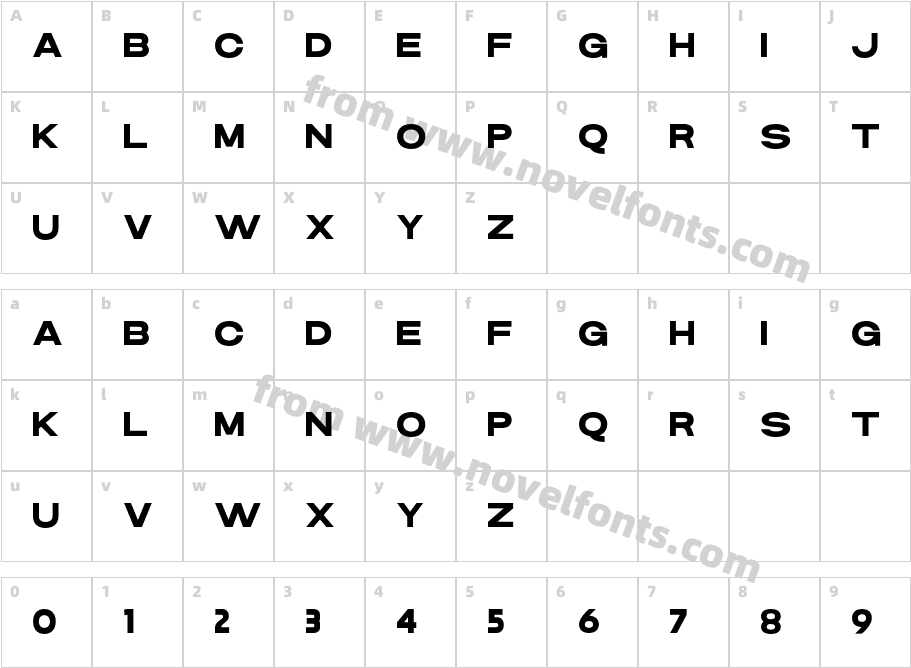 DANSON SemiboldCharacter Map