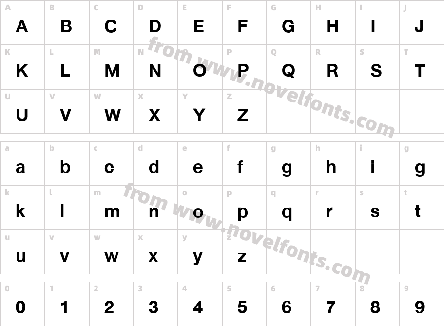 DB Heavent BoldCharacter Map