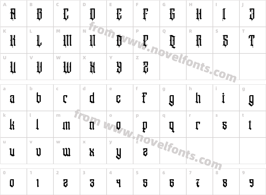 DD ArtoisCharacter Map