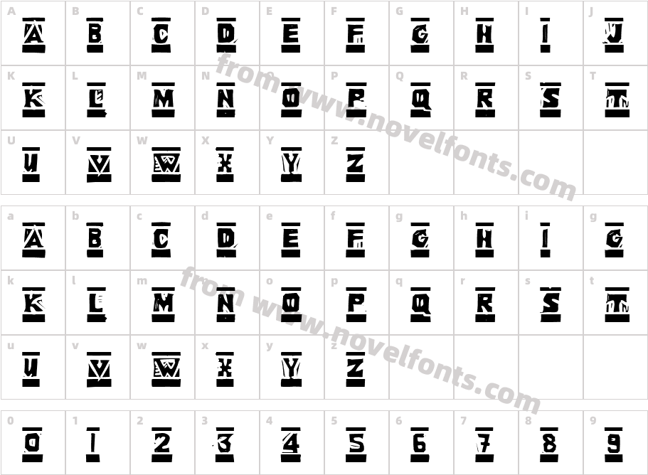 LinoleumCharacter Map