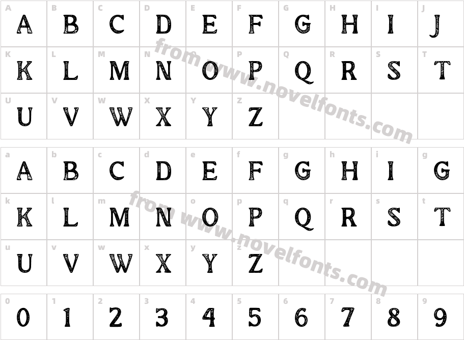 DT Milagros StampCharacter Map