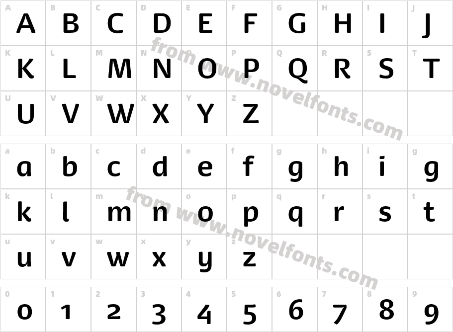 Dancer Pro BoldCharacter Map
