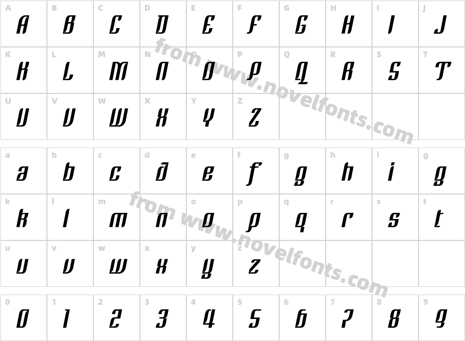 LinotypeRezident-ThreeCharacter Map