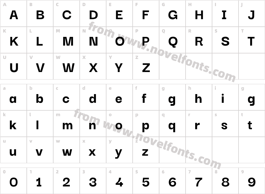 Darker Grotesque Extra BoldCharacter Map