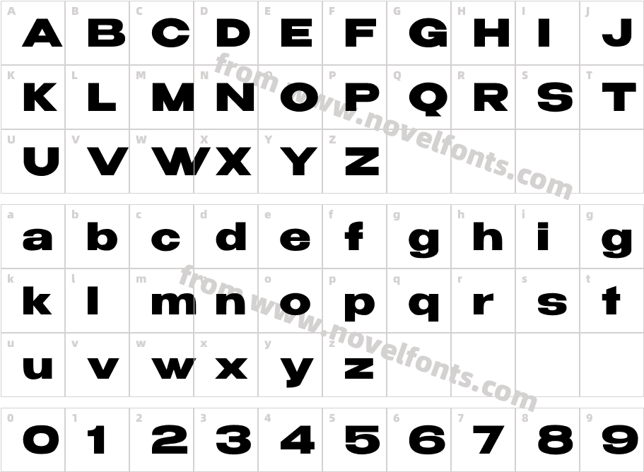 Darkforest Extra BoldCharacter Map