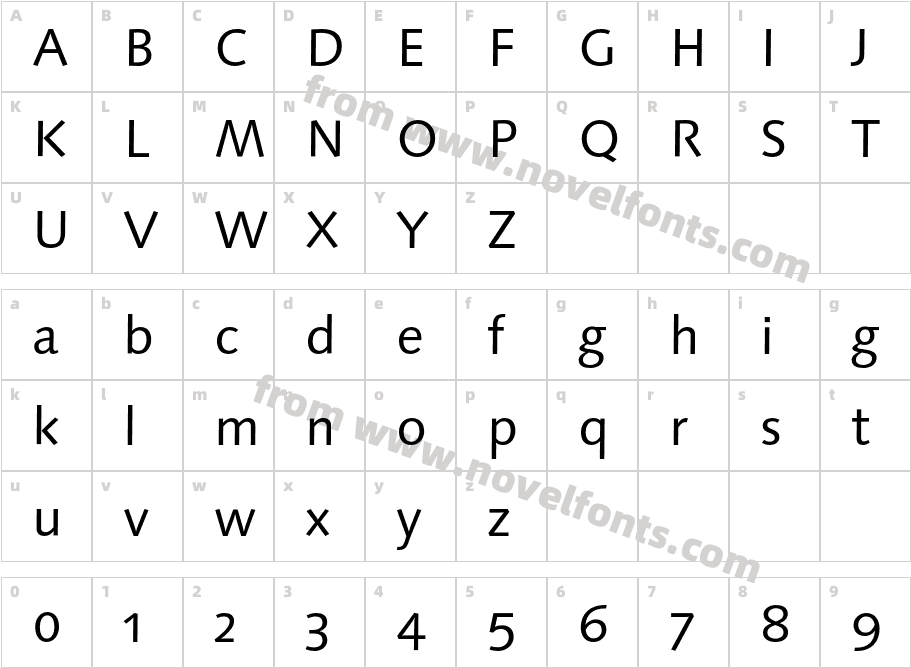 LinotypeSyntaxOsF-RegularCharacter Map