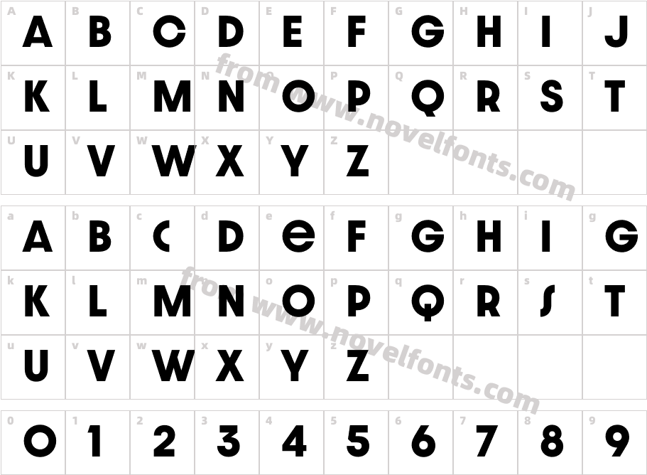 Dazzle Unicase BoldCharacter Map