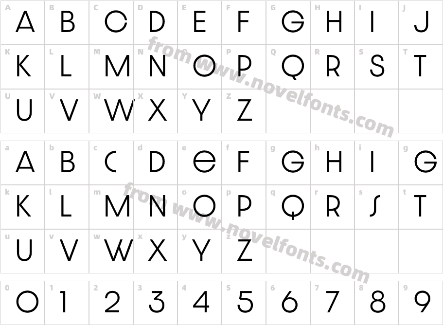 Dazzle Unicase LightCharacter Map