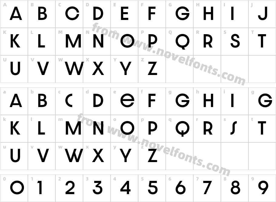 Dazzle Unicase MediumCharacter Map