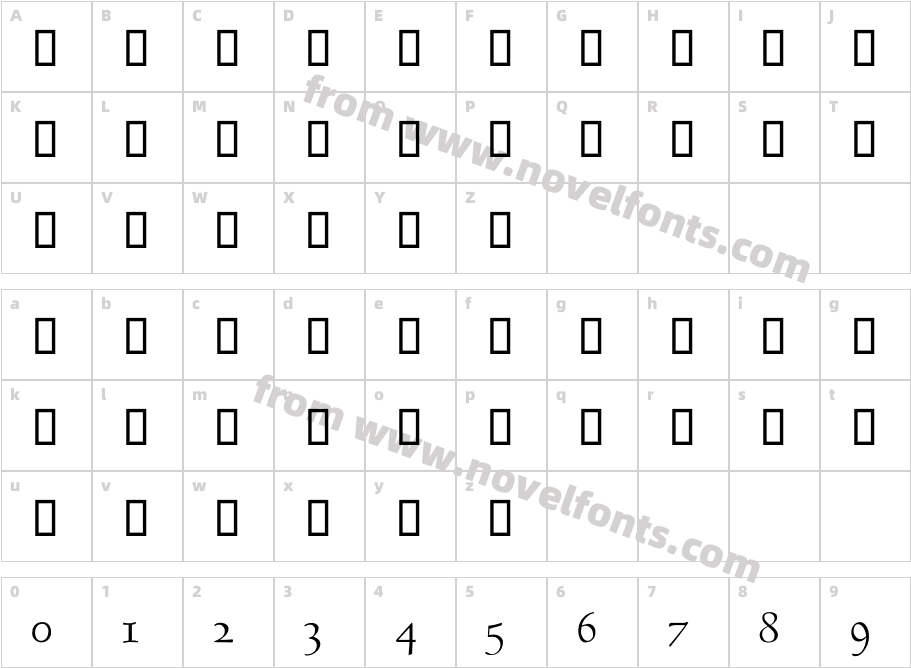 Deco Type ThuluthCharacter Map
