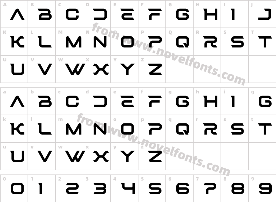 Defast RegularCharacter Map