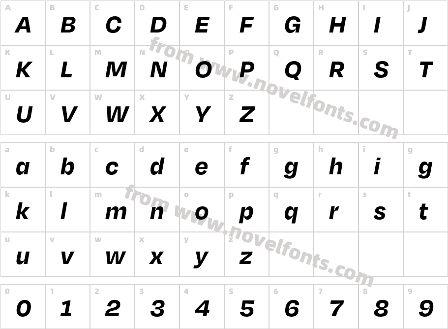 Degular Demo Bold ItalicCharacter Map