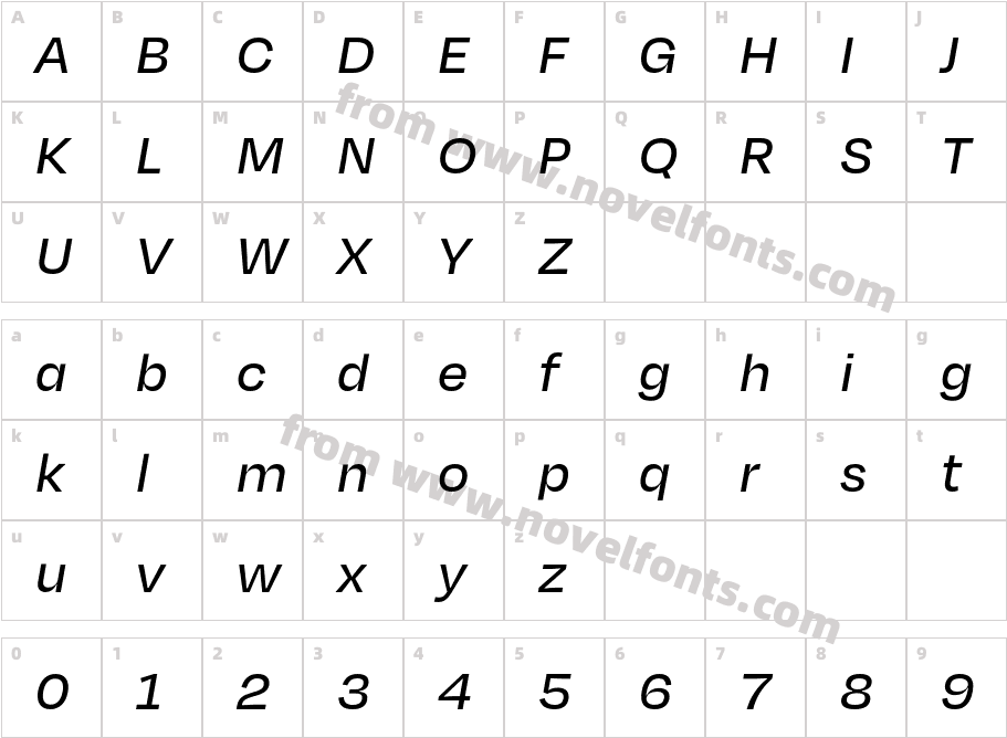 Degular Demo Medium Italic ItalicCharacter Map