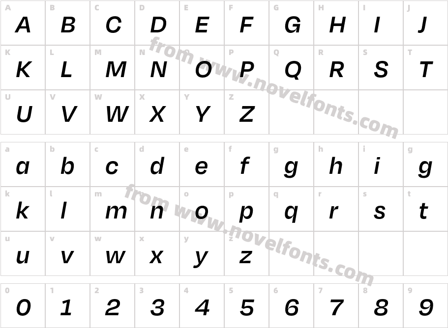 Degular Demo Semibold Italic ItalicCharacter Map