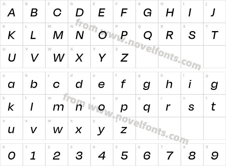 Degular Display Demo Medium Italic ItalicCharacter Map