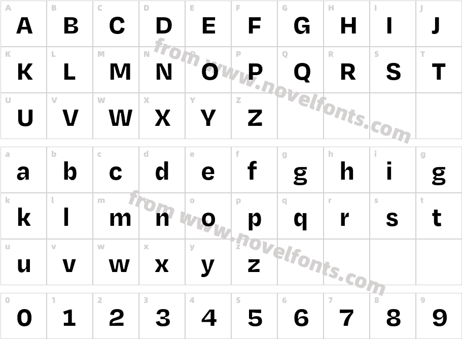 Degular Text Demo BoldCharacter Map