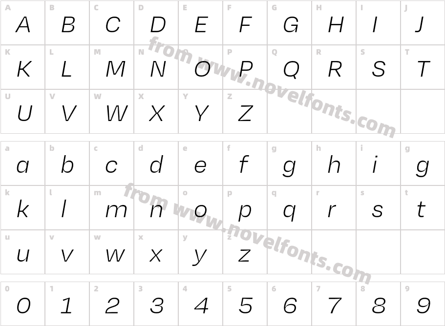 Degular Text Demo Light Italic ItalicCharacter Map