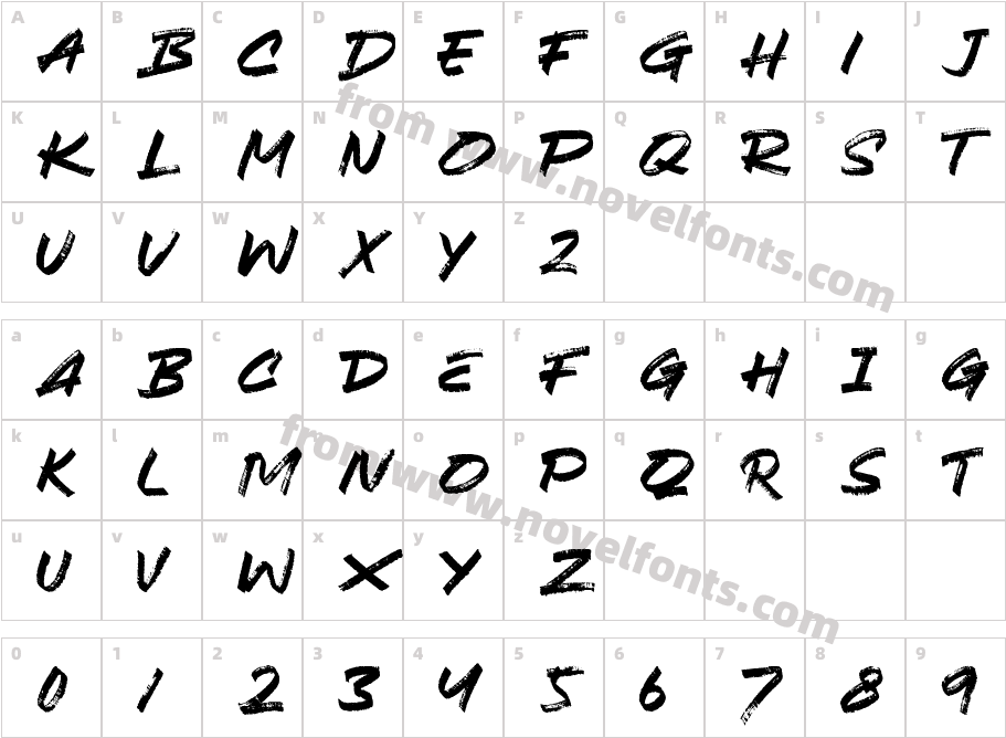 Dekanova RegularCharacter Map