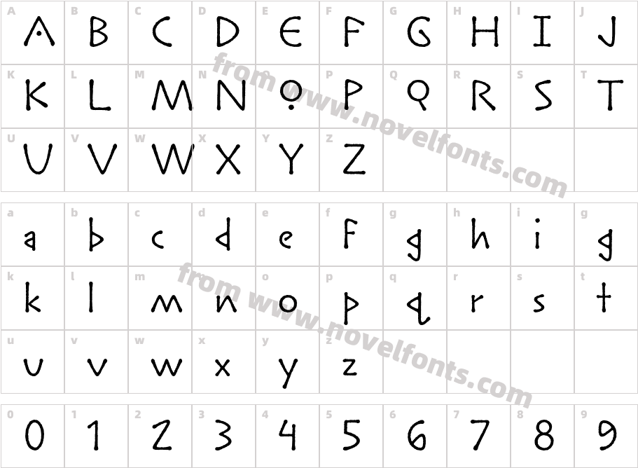 Lintball ITC StdCharacter Map