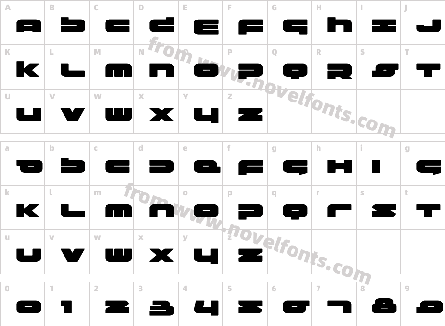 Delmoto ExpandedCharacter Map