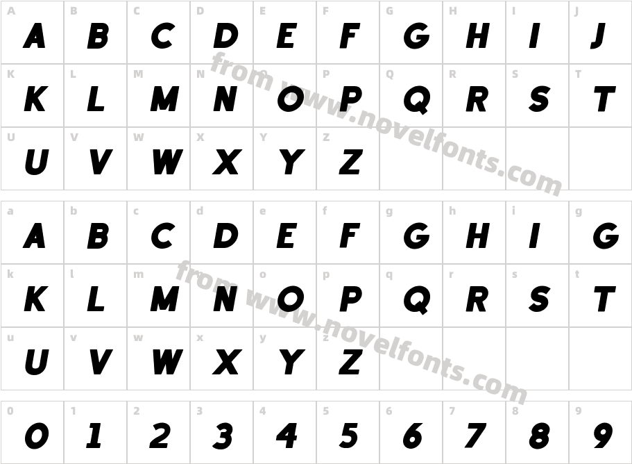 Delta Lake ObliqueCharacter Map
