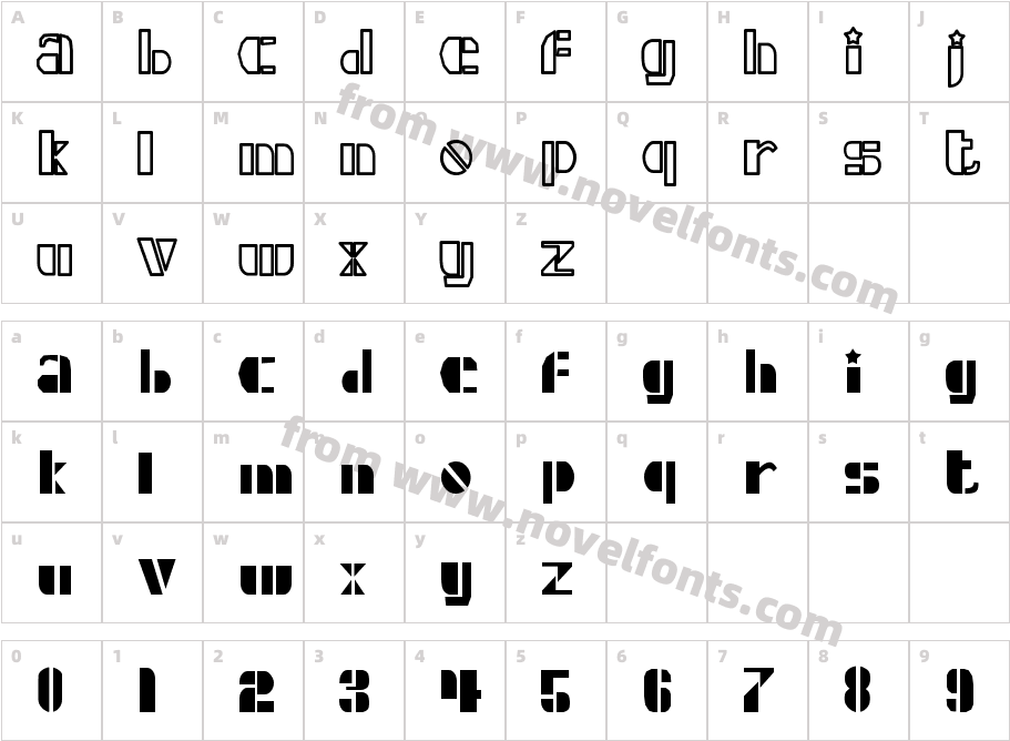 Densmore XCharacter Map