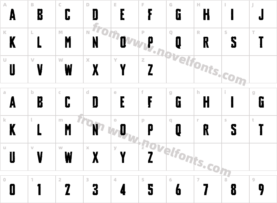 Destruction ManualCharacter Map