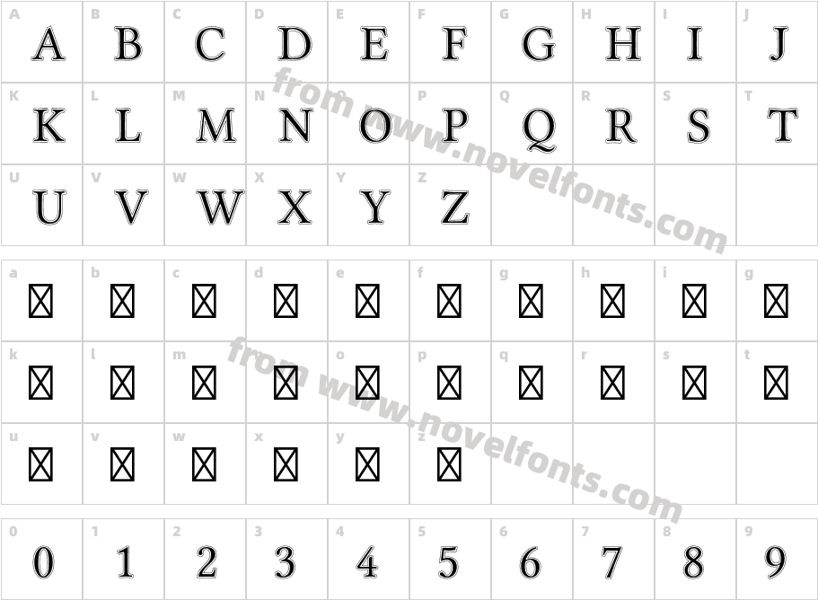 Linux Libertine Initials OCharacter Map