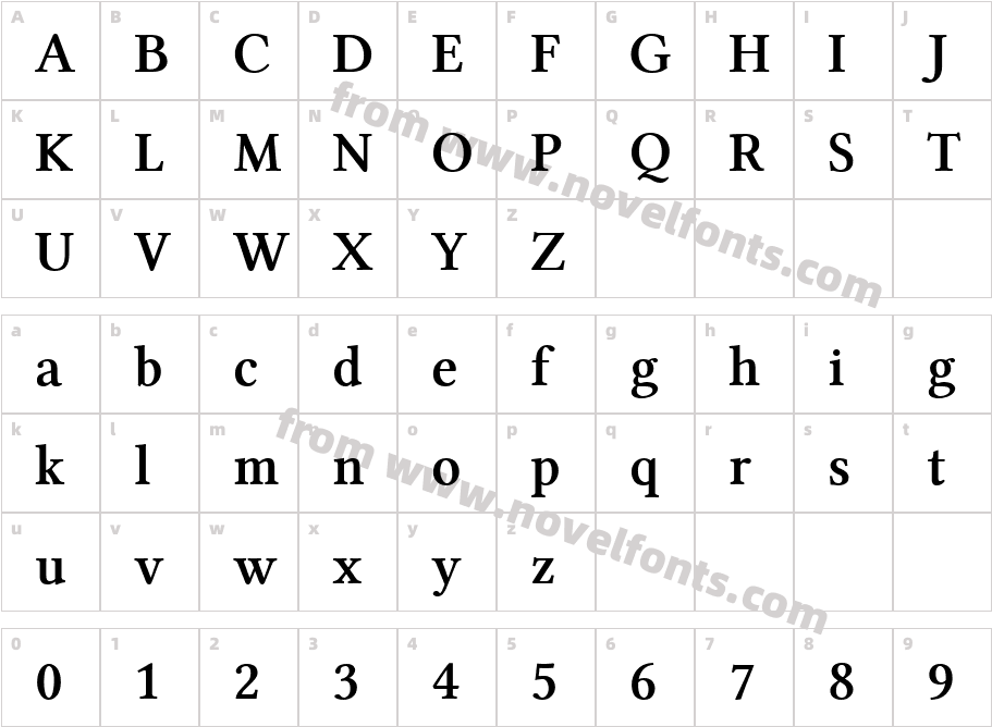 Linux Libertine SemiboldCharacter Map