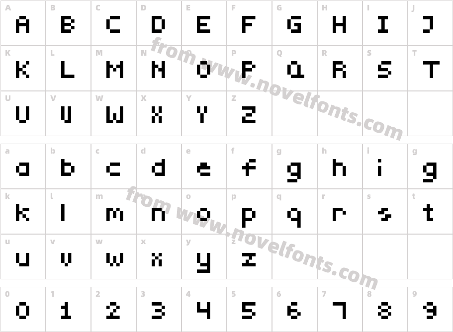 Lionel Micro NBPCharacter Map